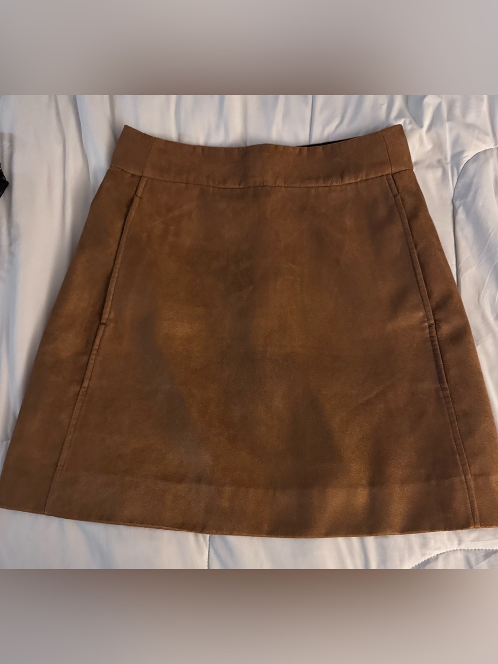 Bundle 4 $10 items for $30 J. Crew Brown Faux Suede A-Line Skirt